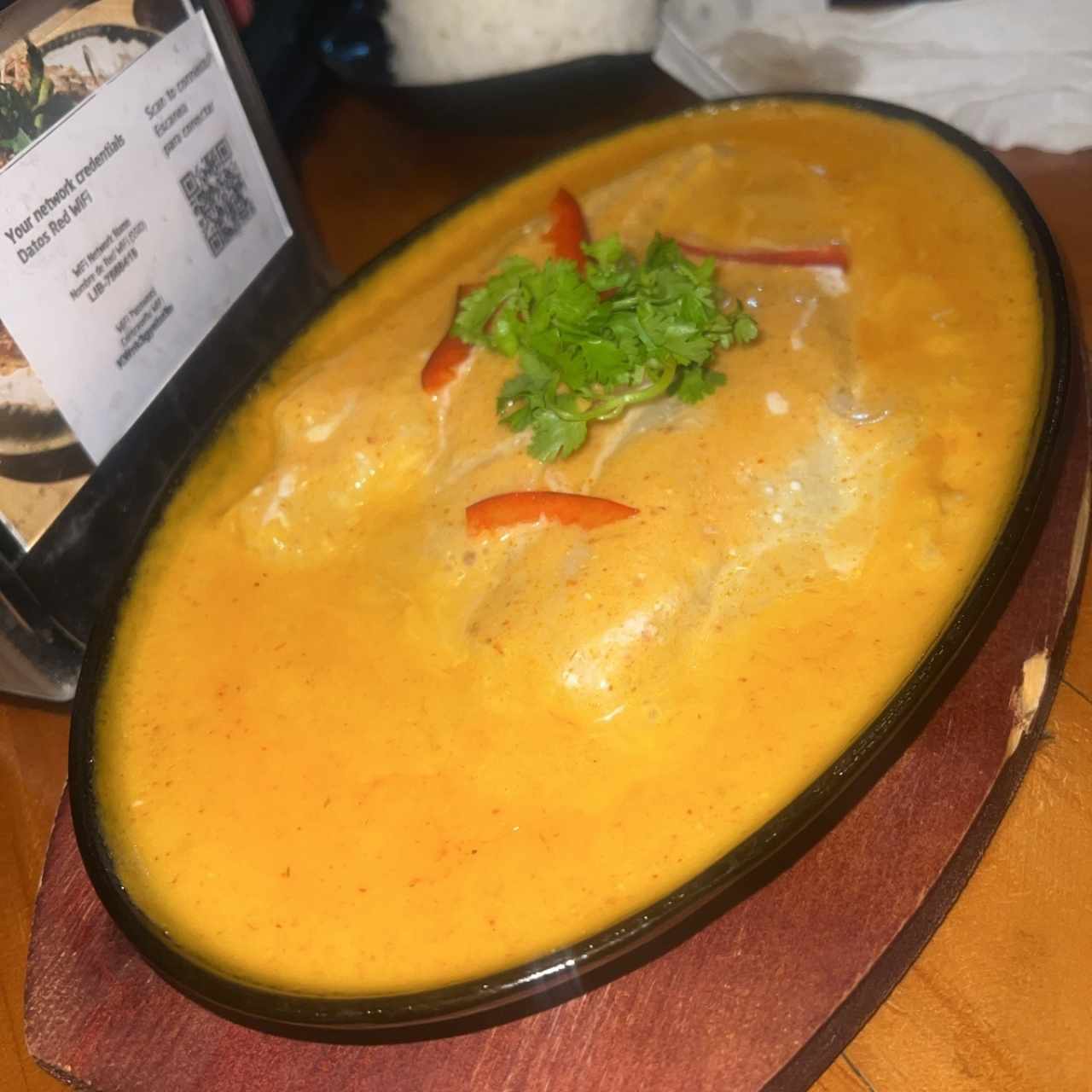 Filete de pescado con curry