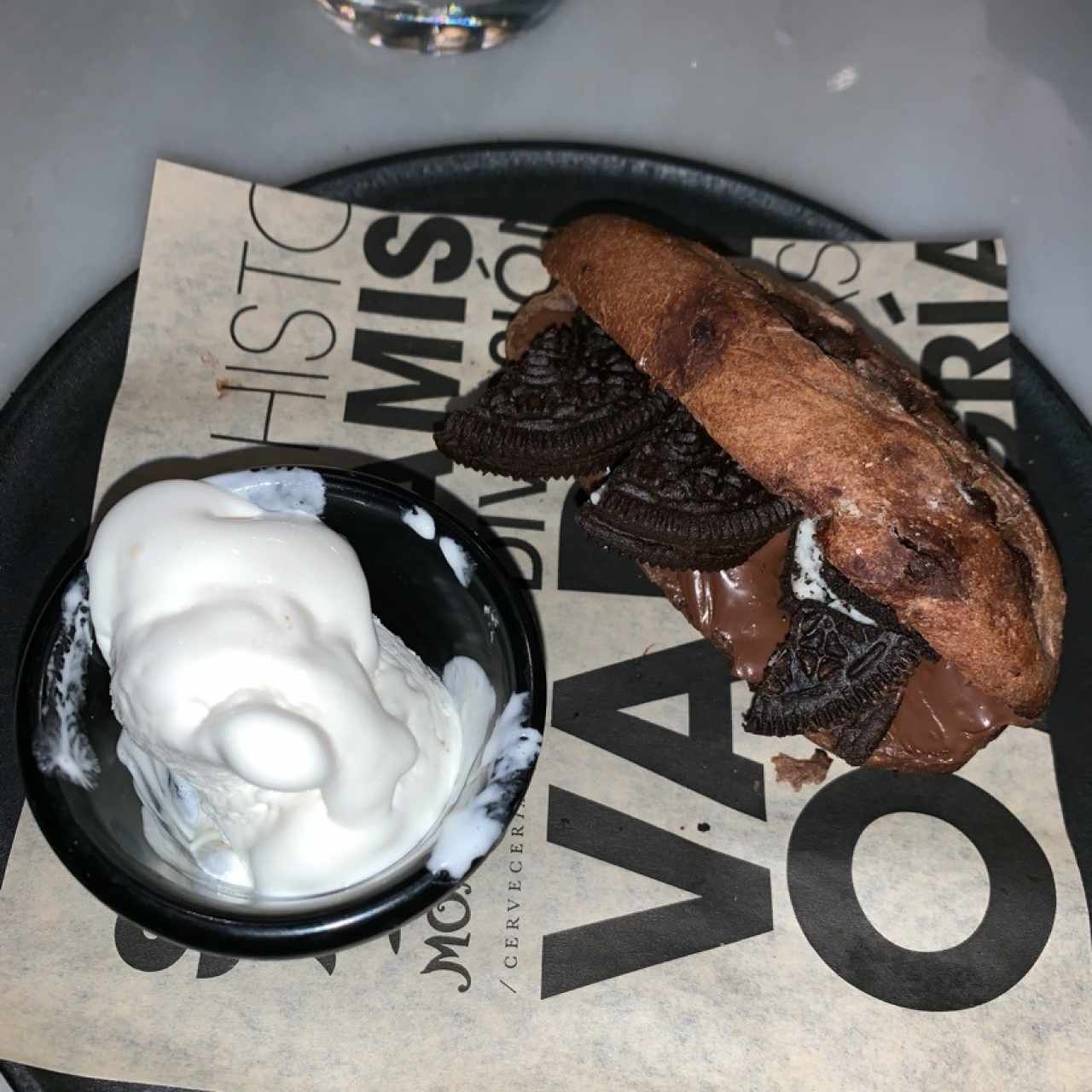 Montadito de Nutella y Oreo
