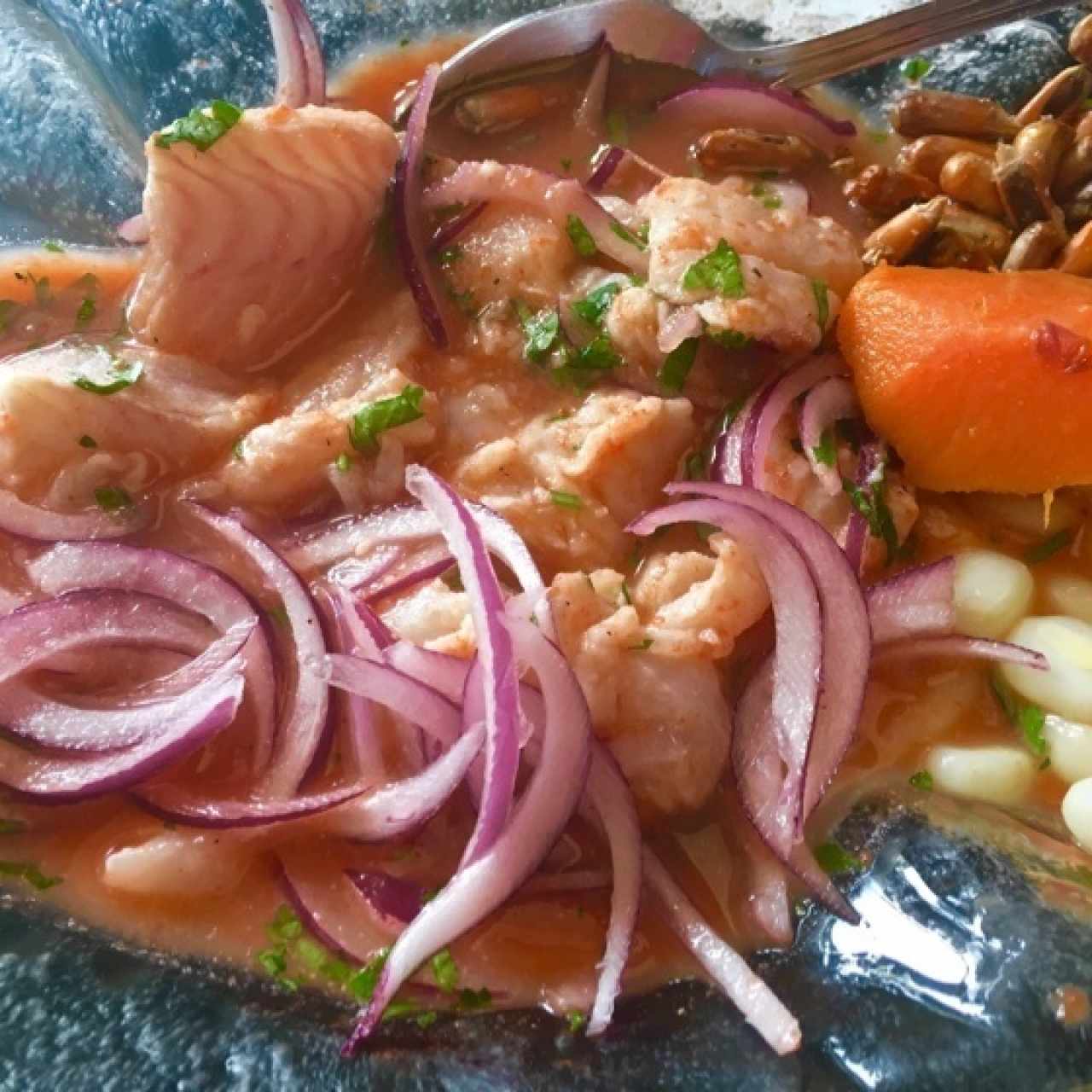 ceviche con más picante (que en el menu)