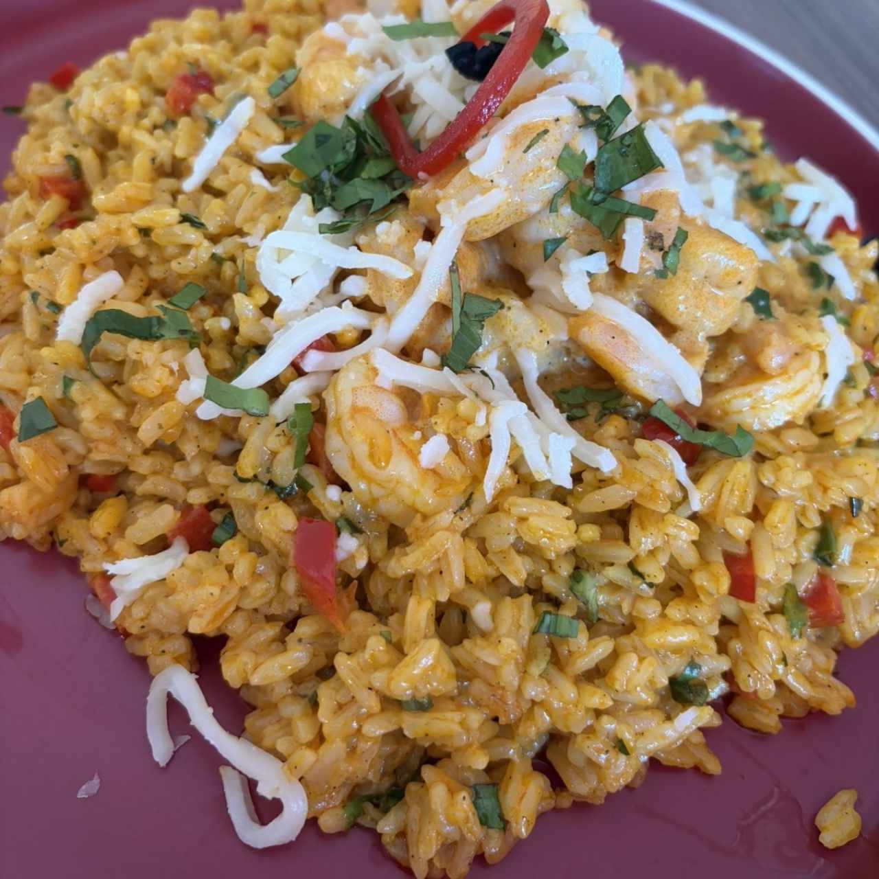 Arroz con Camarones Rico Sabor