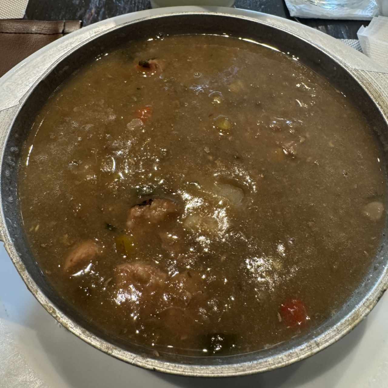 SOPA DE LENTEJA CON CARNE