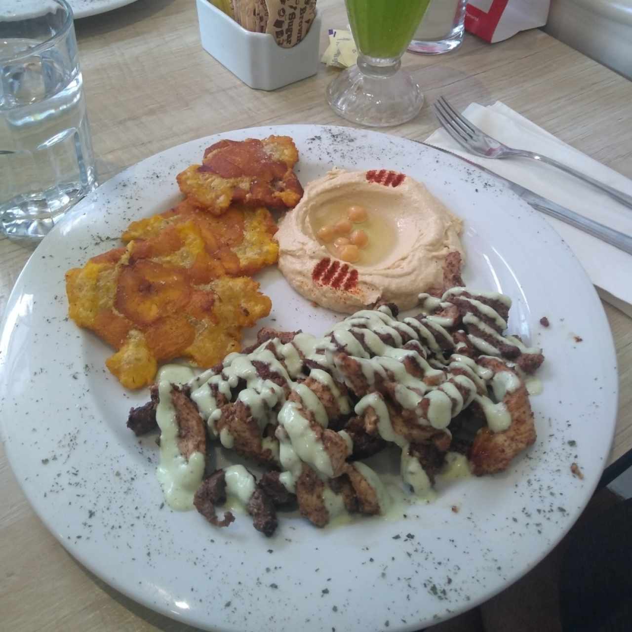 shawarma mixto en plato