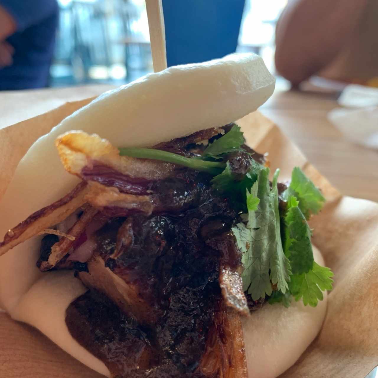 Bao de hongos portobelo