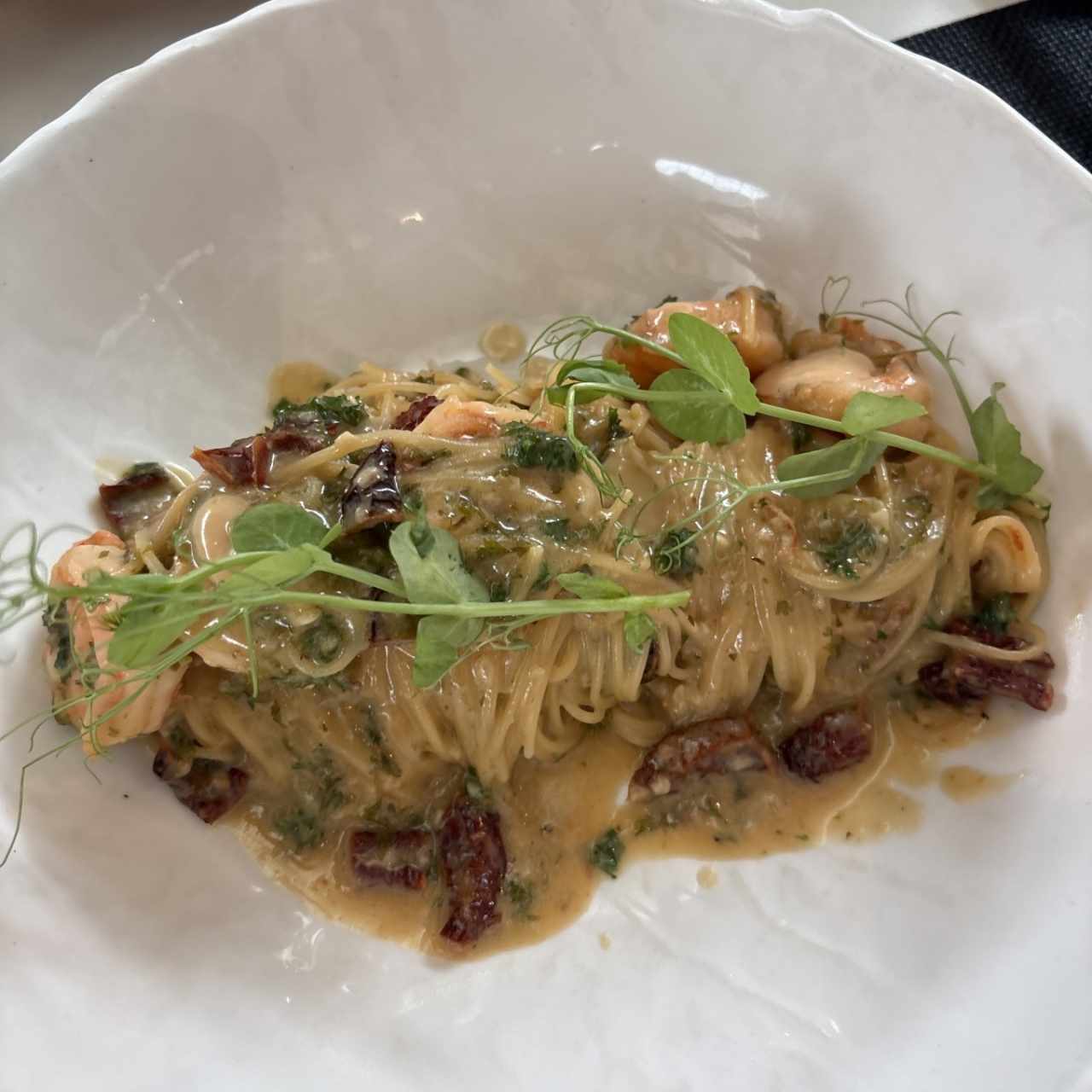 VERMICELLI AGLIO, OLIO E GAMBERI