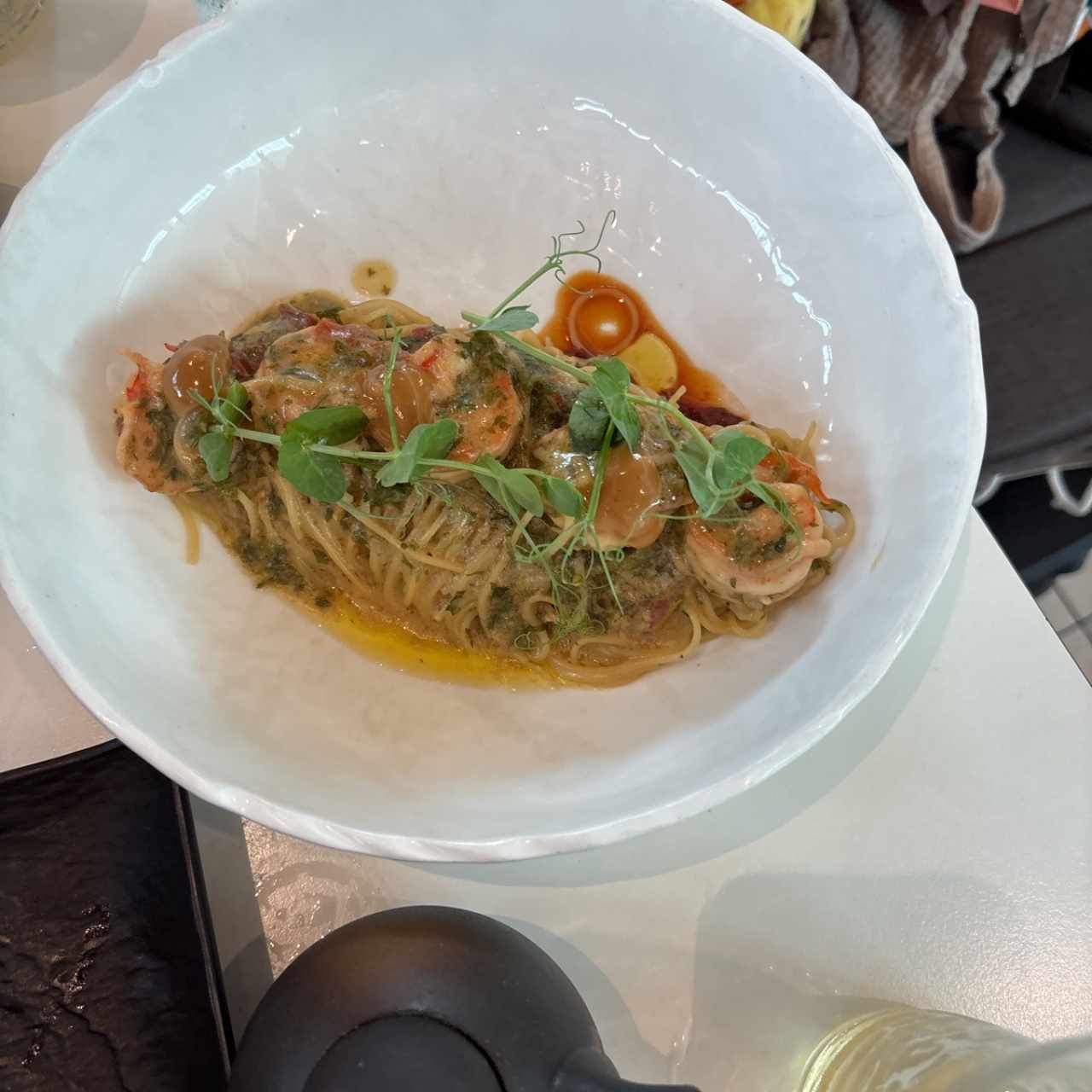 VERMICELLI AGLIO, OLIO E GAMBERI