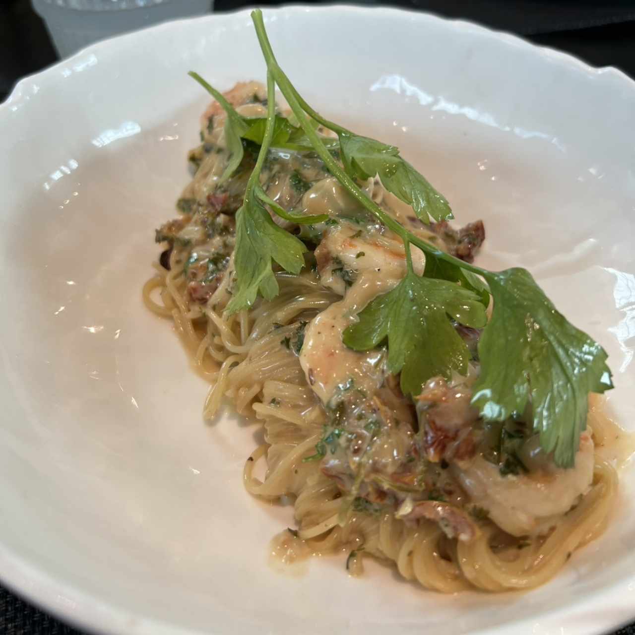 VERMICELLI AGLIO, OLIO E GAMBERI