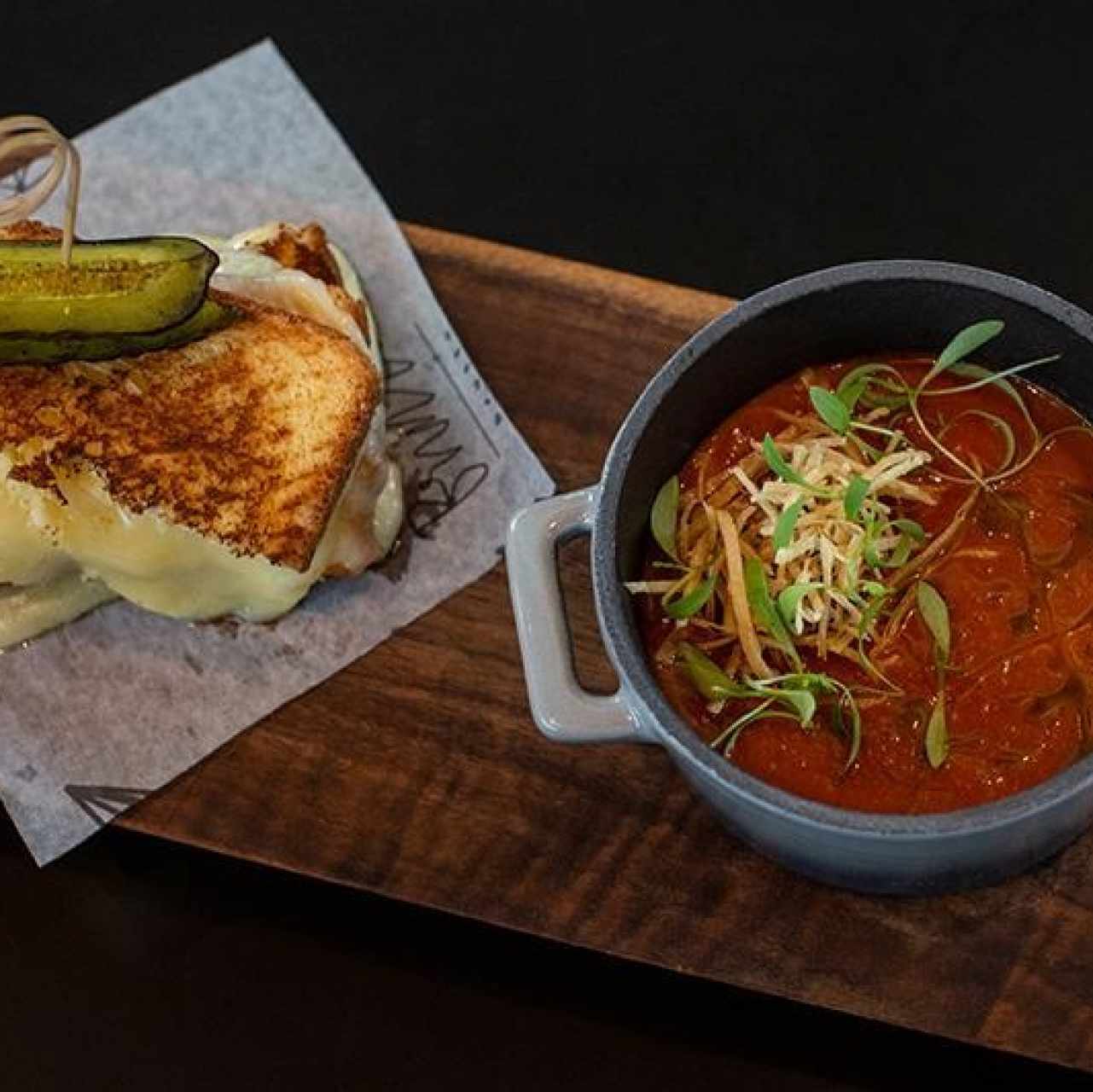 CHEESE SANDWICH + TOMATO SOUP