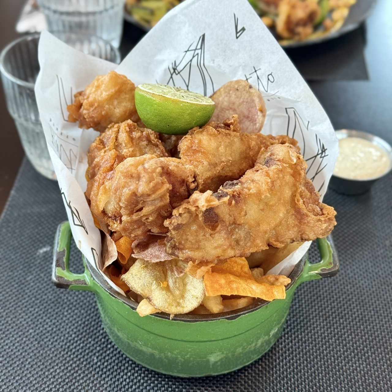 FISH, CHIPS AND MORE CHIPS