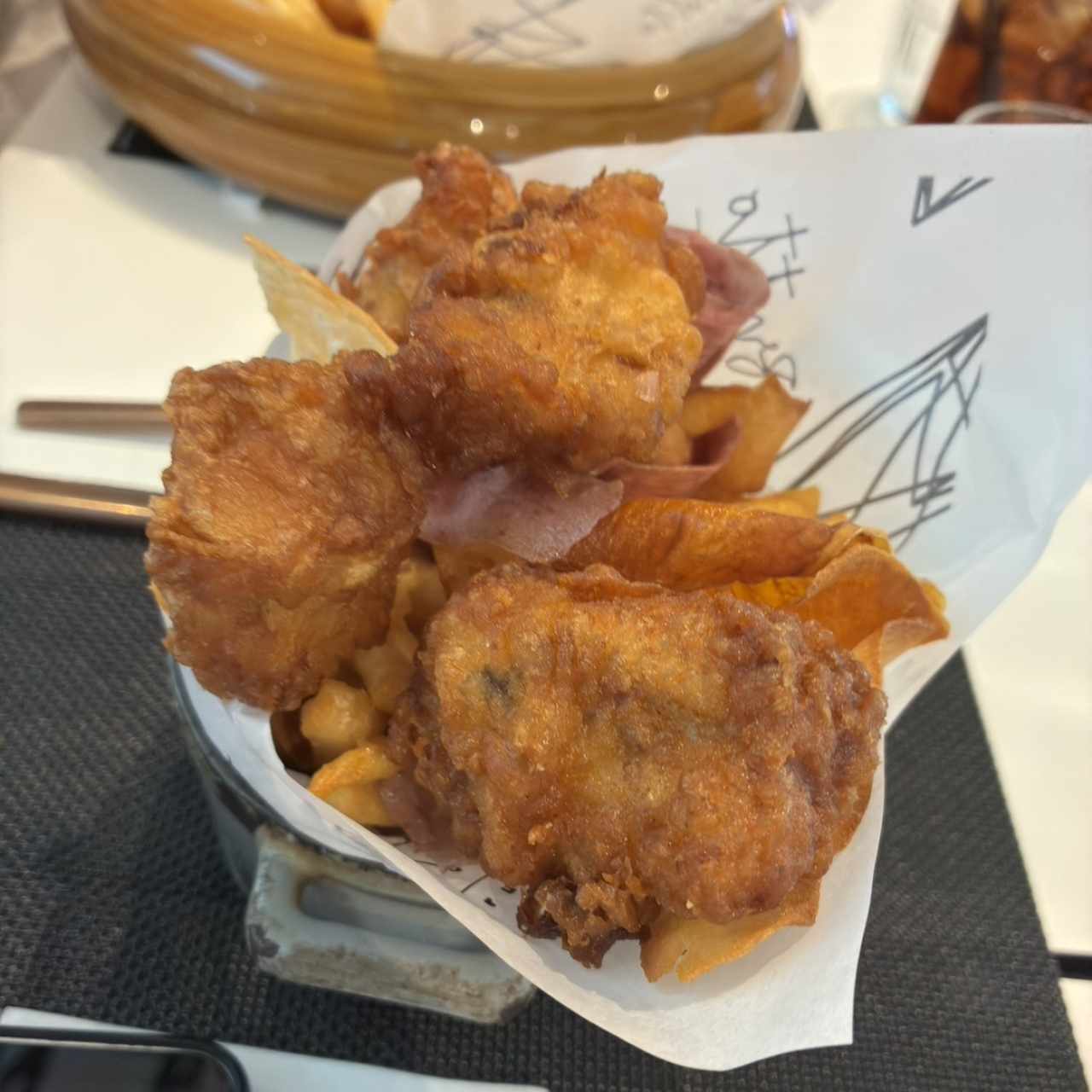 FISH, CHIPS AND MORE CHIPS