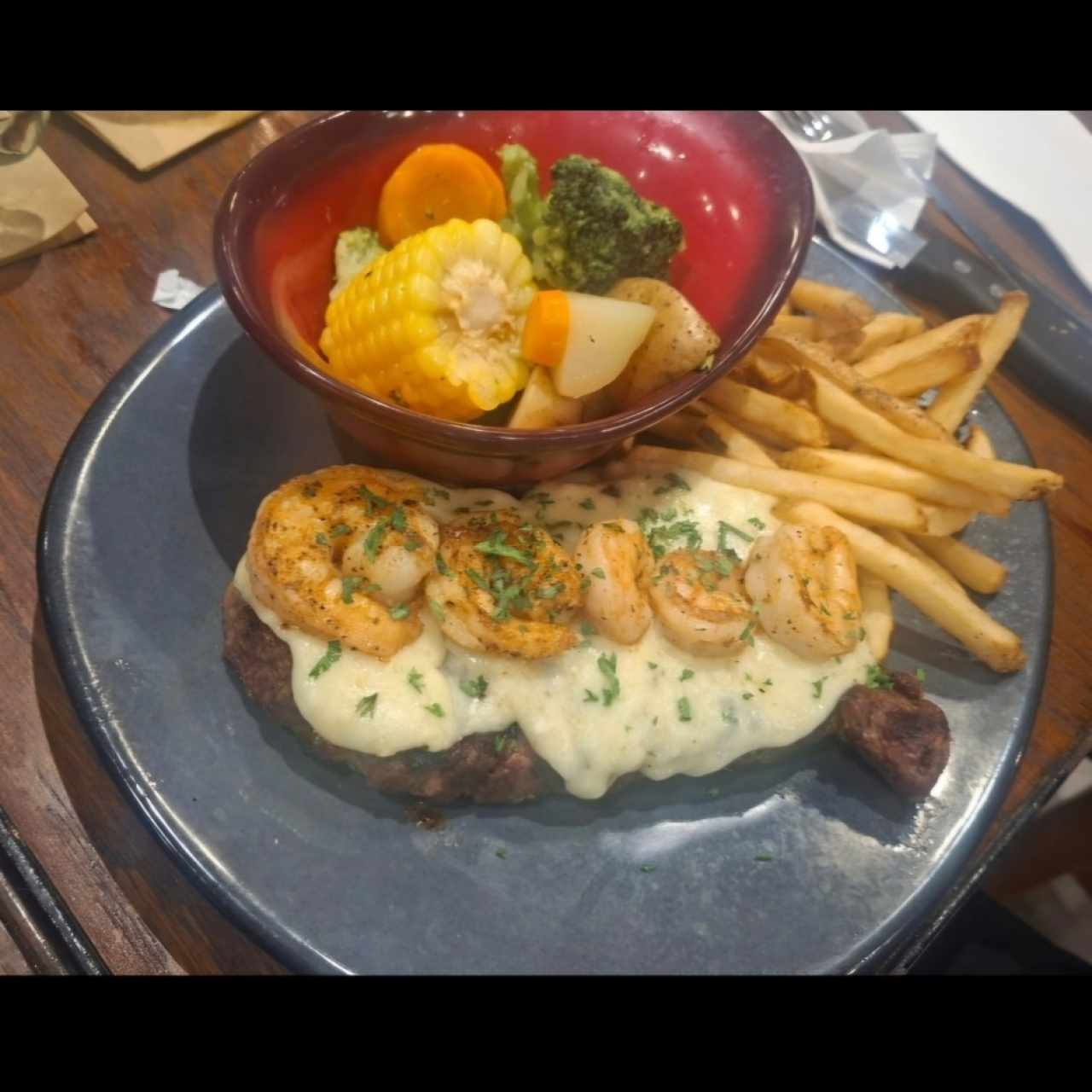Shrimp & Parmesan Steak