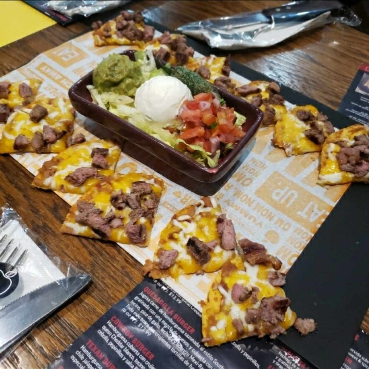 Nachos con carne