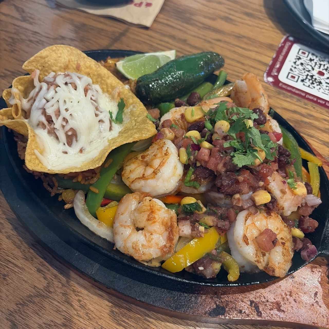 Fajitas de Camarón Tajín
