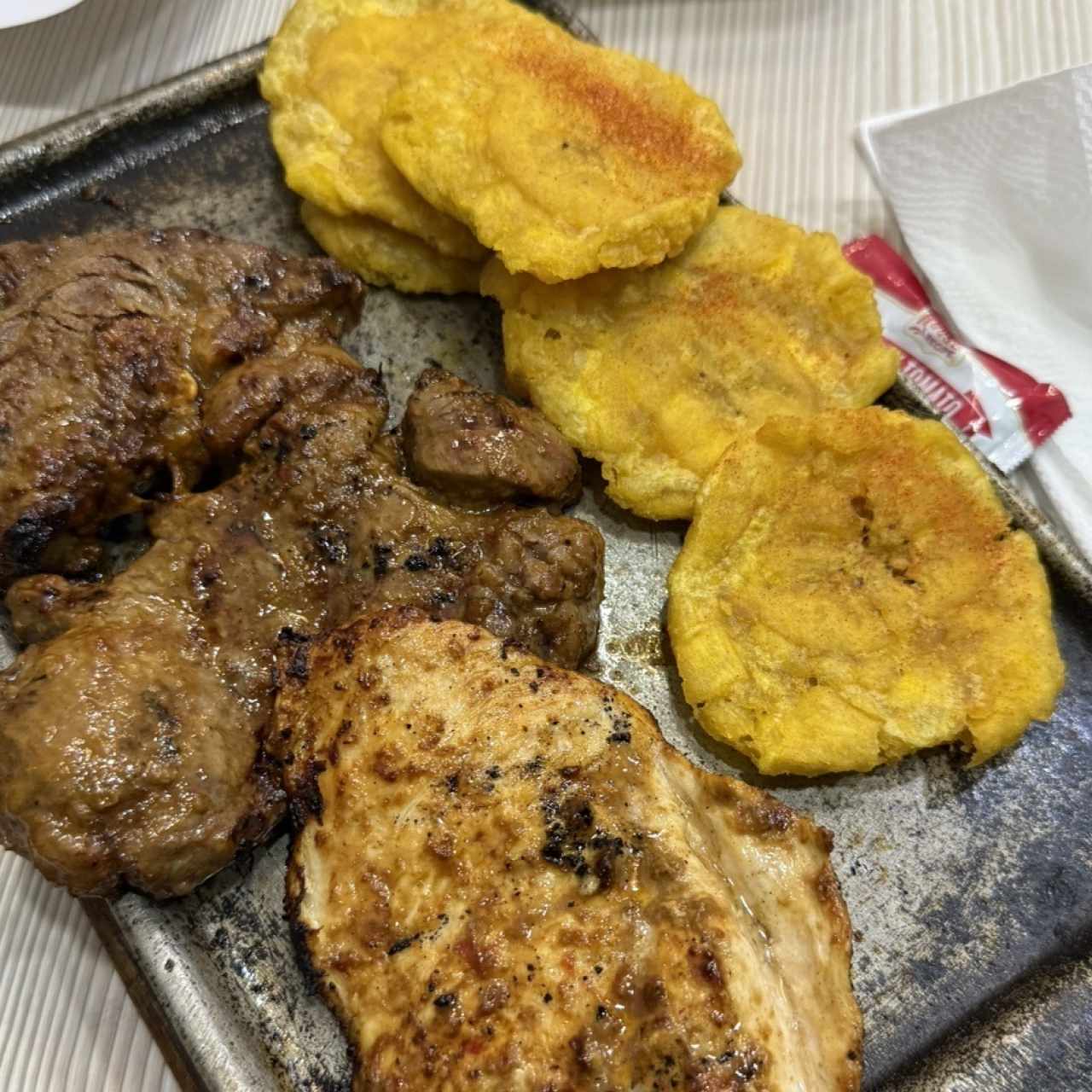 Ribeye y pollo