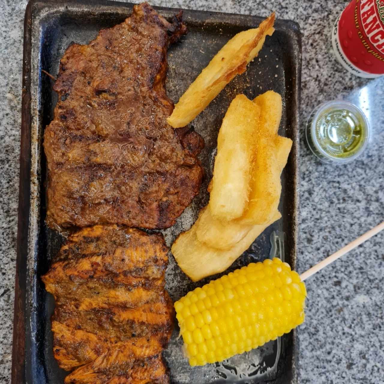 Ribeye Steak + Pechuga de Pollo 
