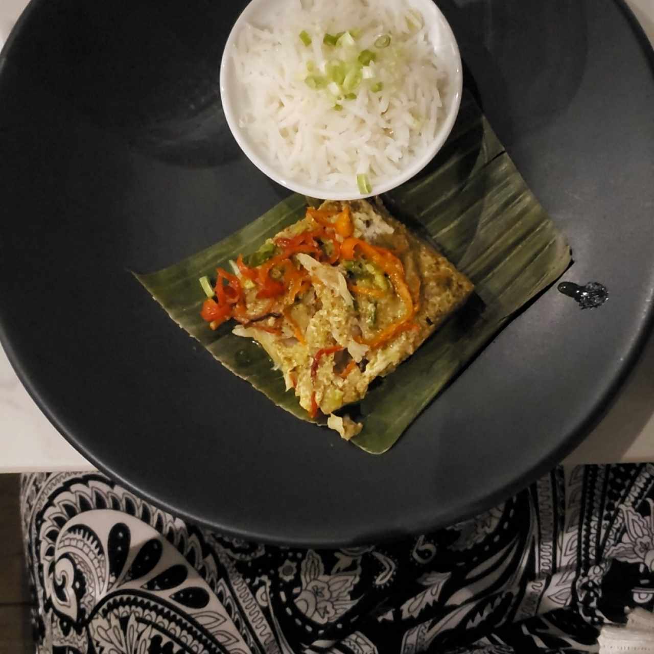 Pescado envuelto en hoja de Plátano 