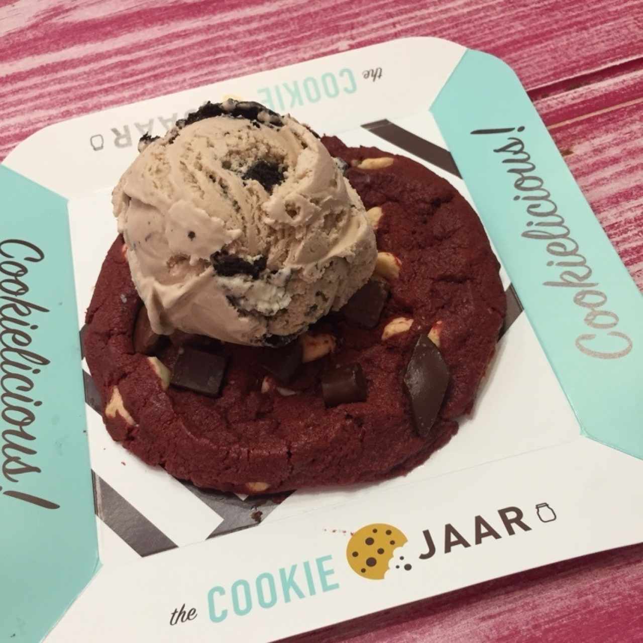 galleta xl con helado de oreo