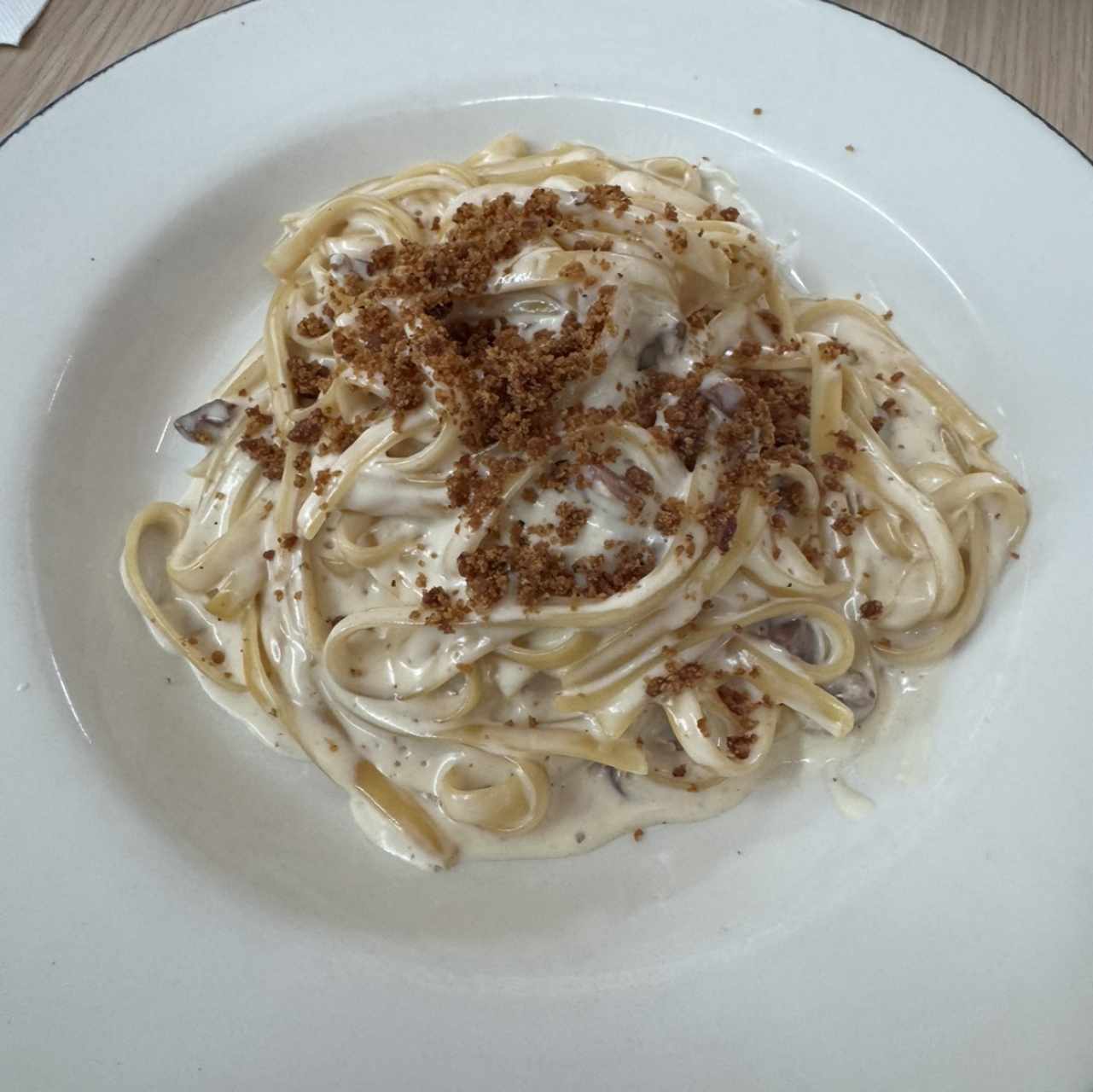 Spaghetti Alfredo e Prosciutto