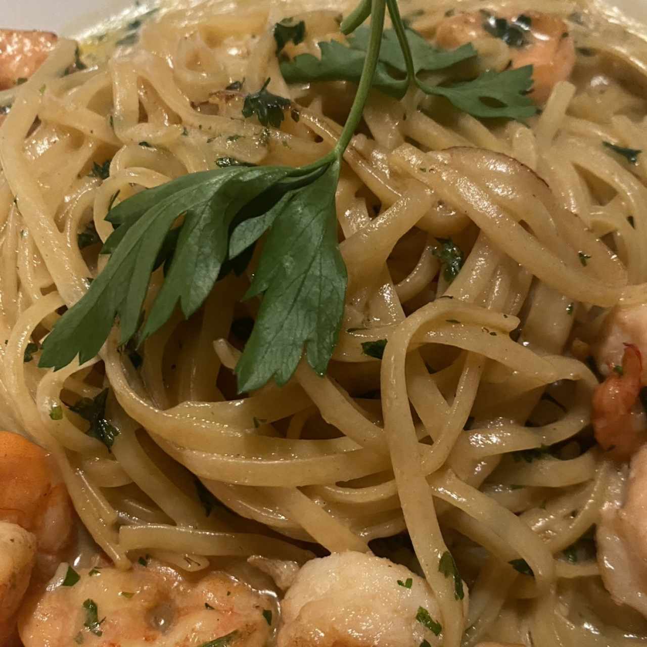 Fetuccini Aglio, Olio E Gamberetti