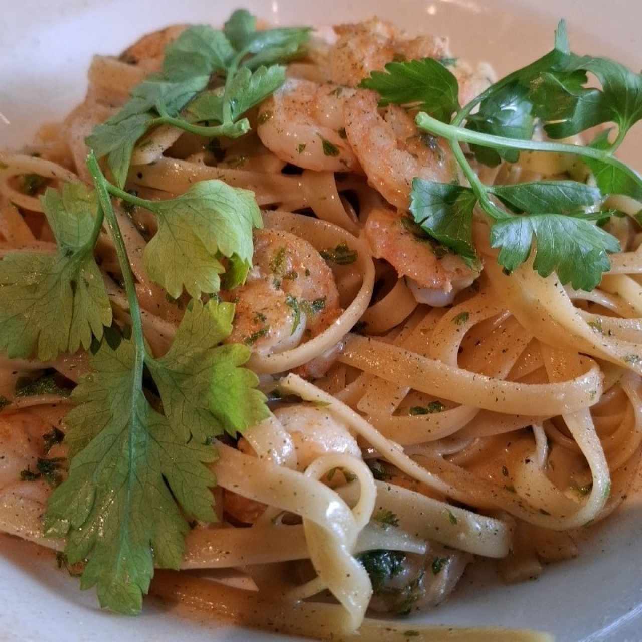 Fetuccini Aglio, Olio E Gamberetti
