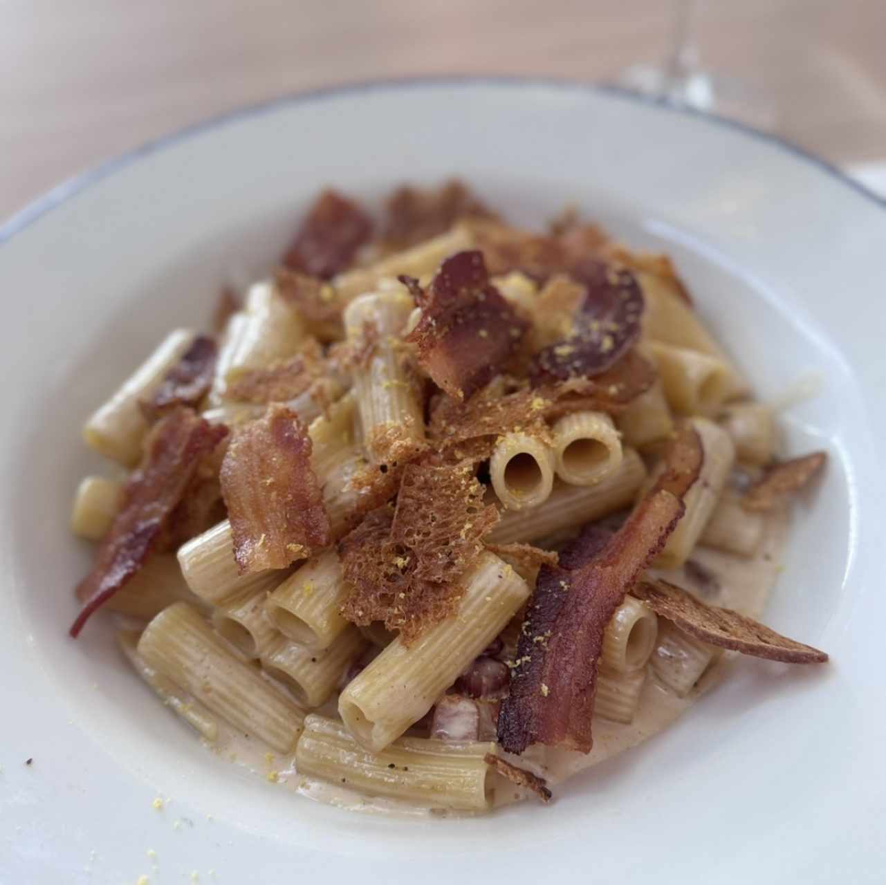 Rigatoni Ni Carbonara Ni Alfredo