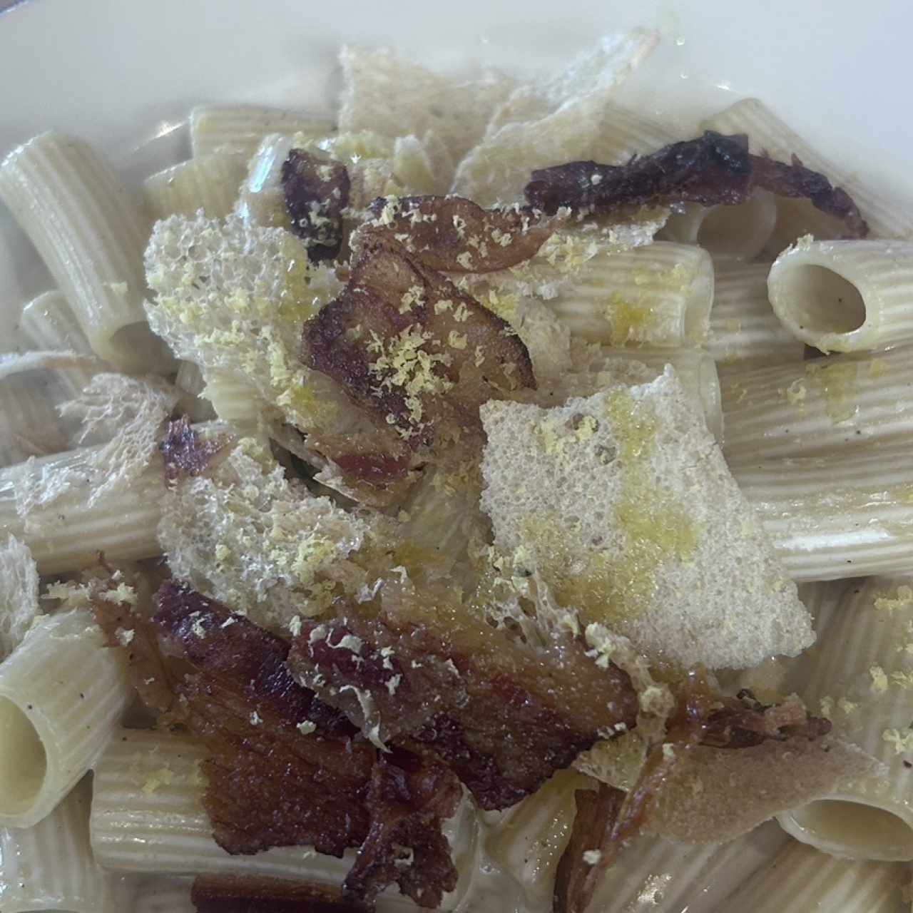 Rigatoni Ni Carbonara Ni Alfredo
