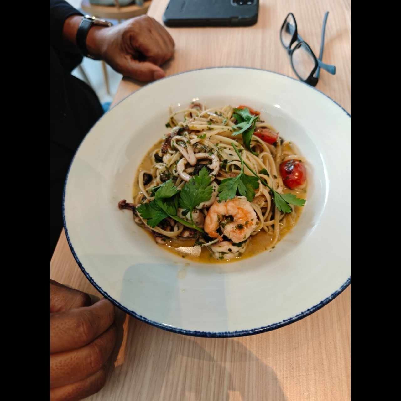 Fetuccini Aglio, Olio,Funghi E Pepperoncino