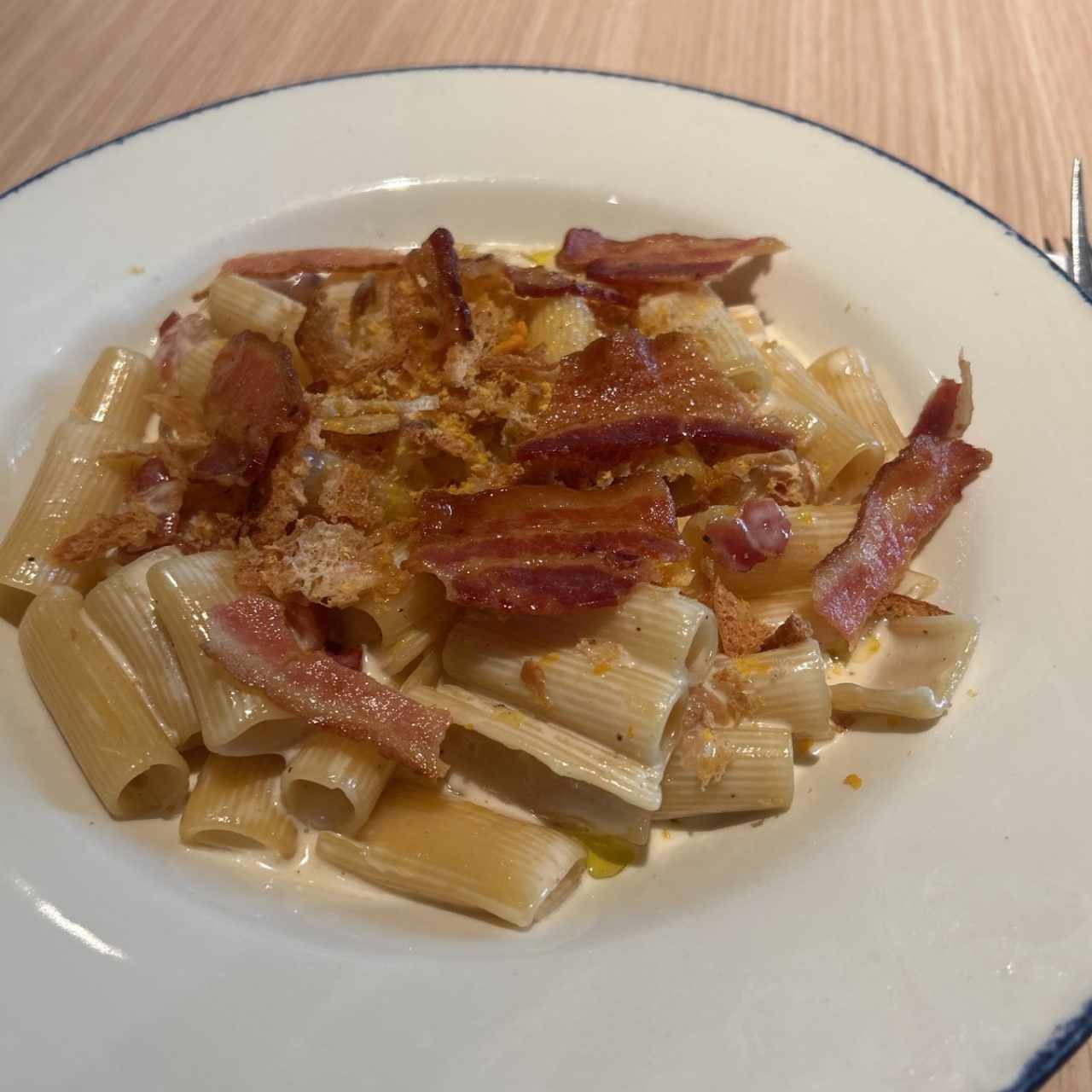 Rigatoni Ni Carbonara Ni Alfredo