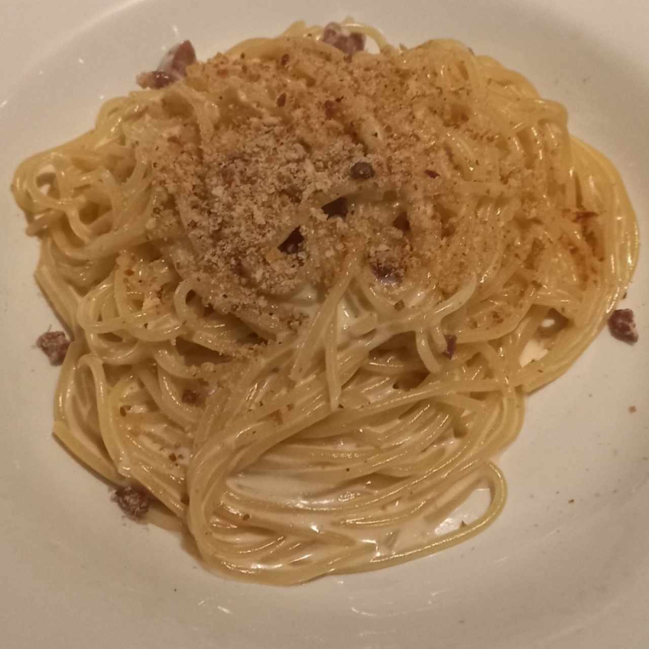 Spaghetti Alfredo e Prosciutto