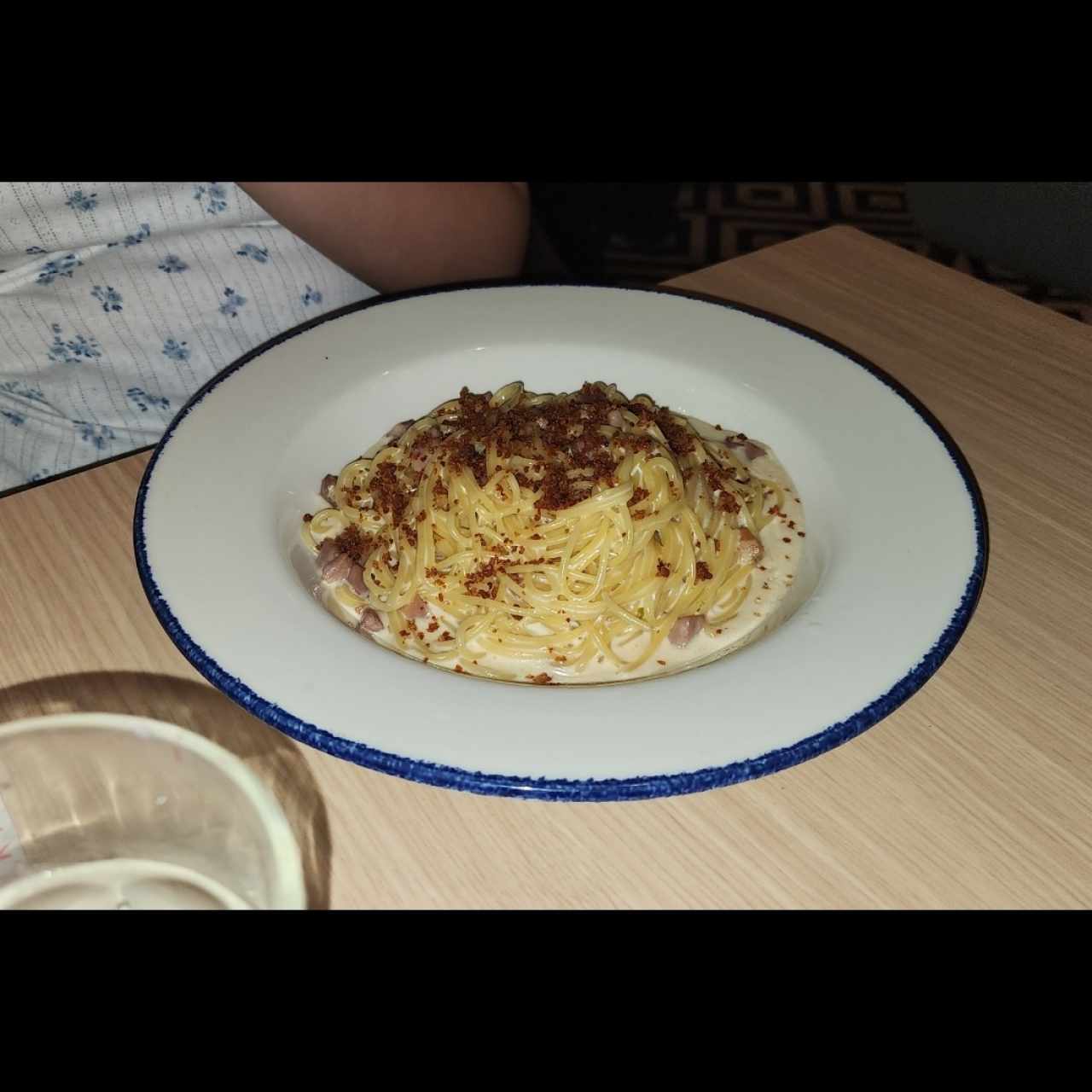 Spaghetti Alfredo e Prosciutto