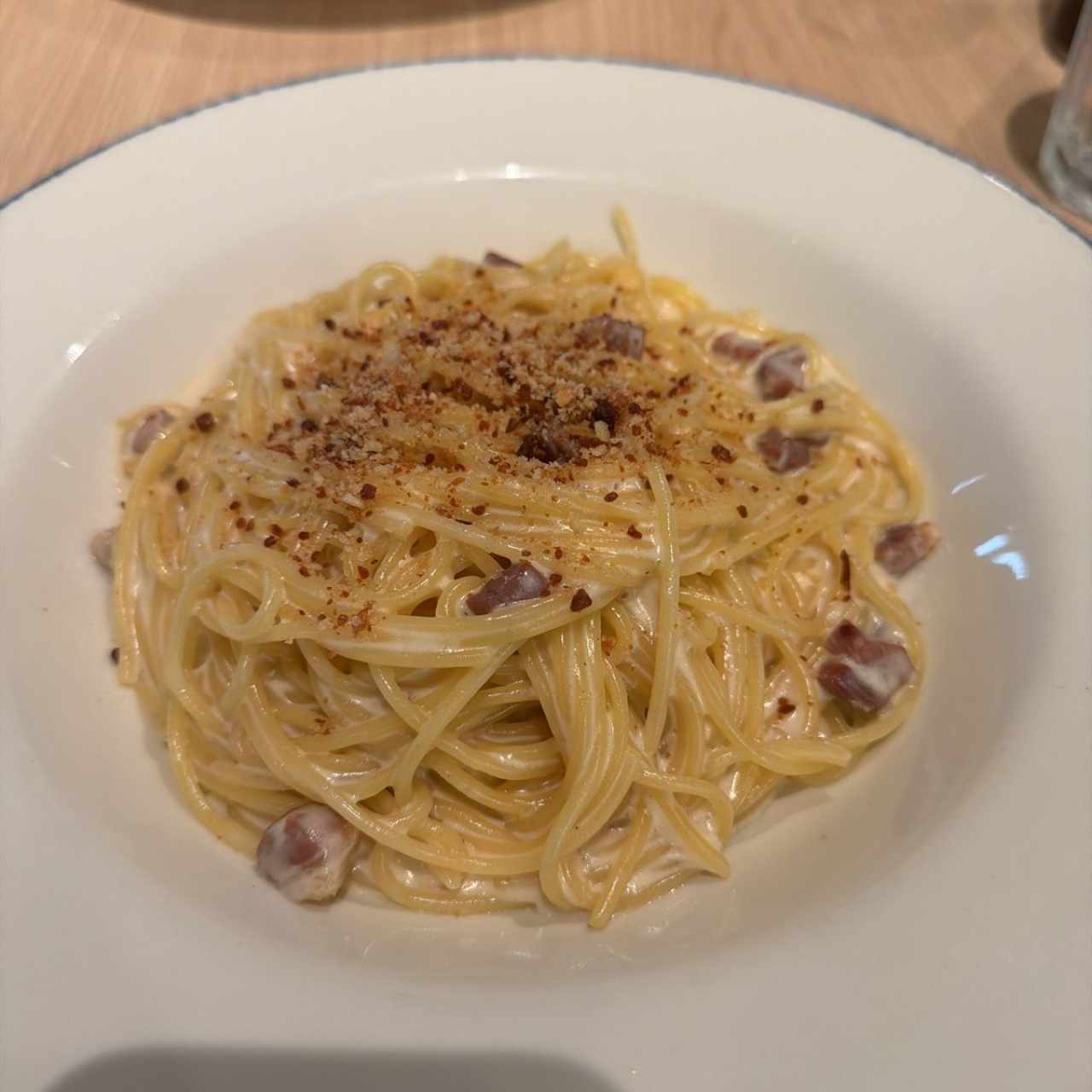 Spaghetti Alfredo e Prosciutto