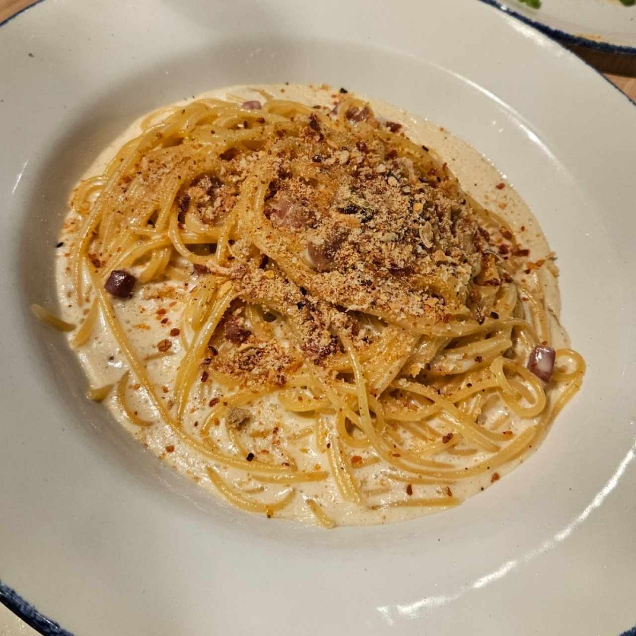 Spaghetti Alfredo e Prosciutto