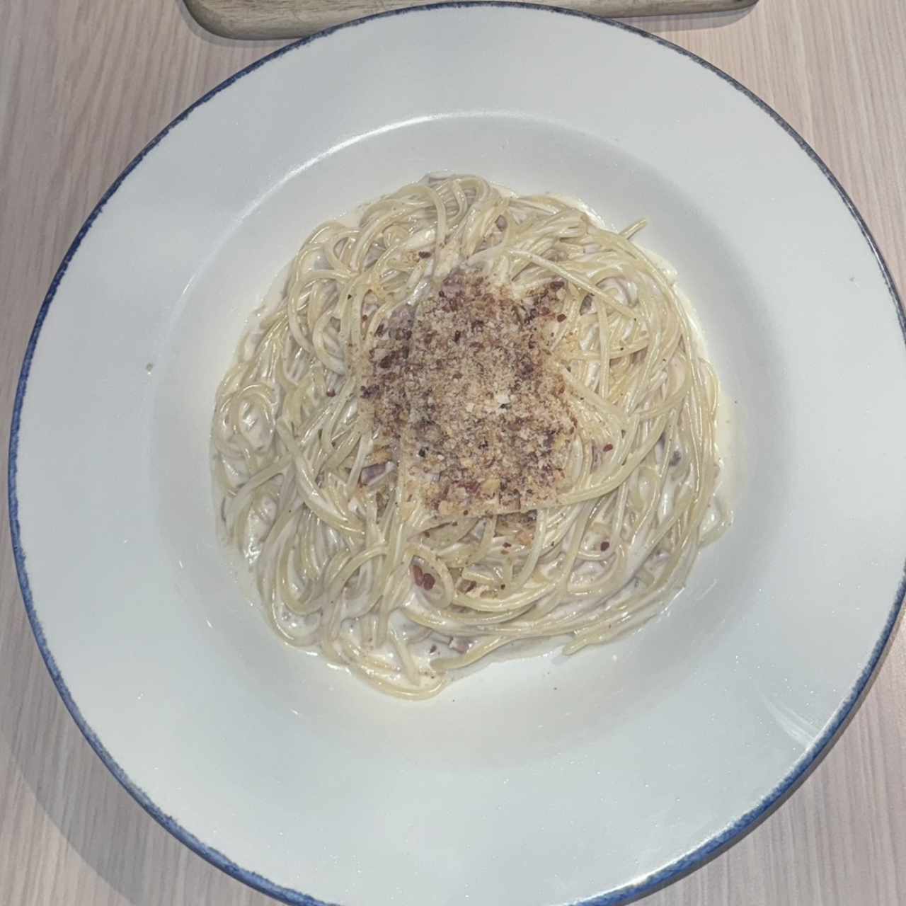 Spaghetti Alfredo e Prosciutto