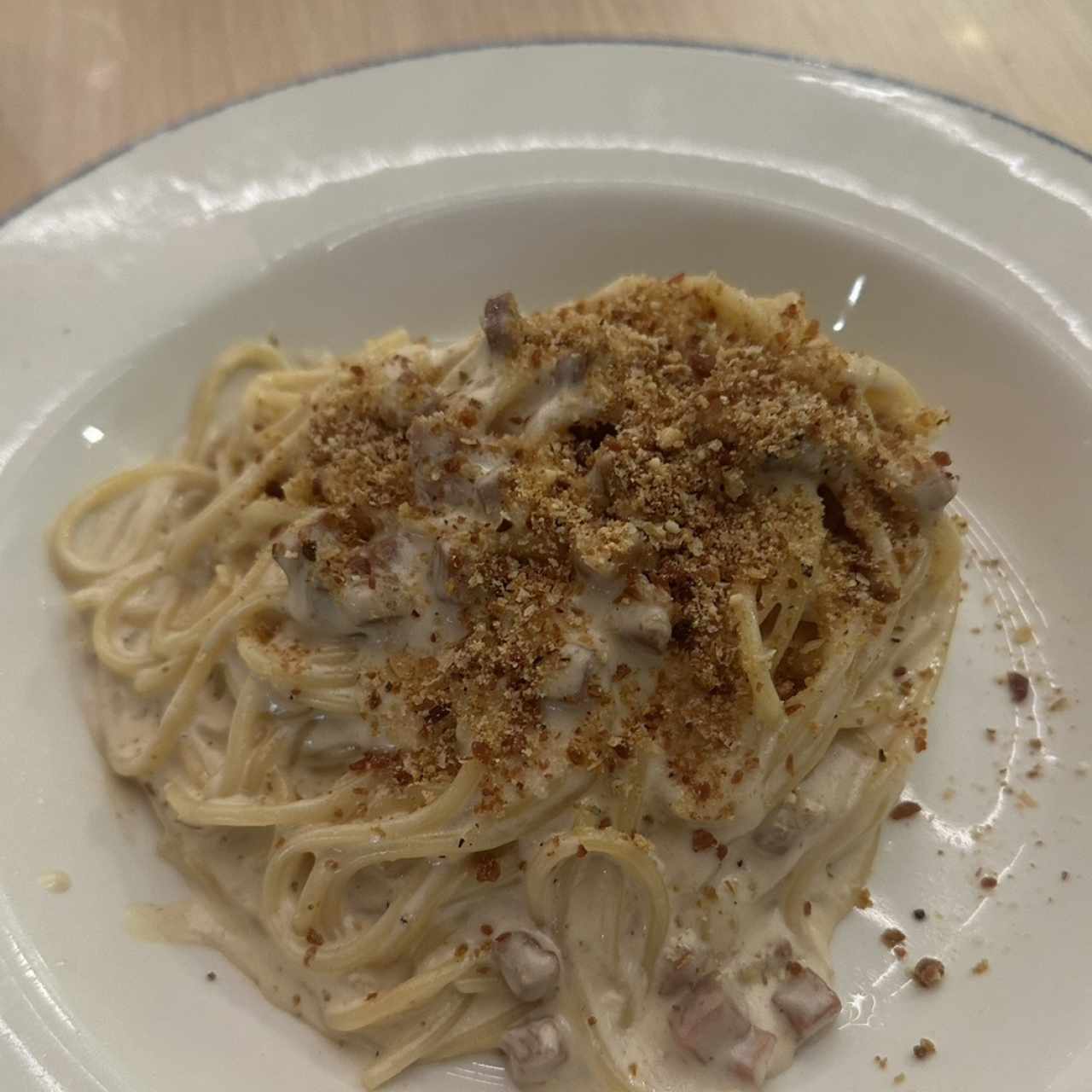 Spaghetti Alfredo e Prosciutto