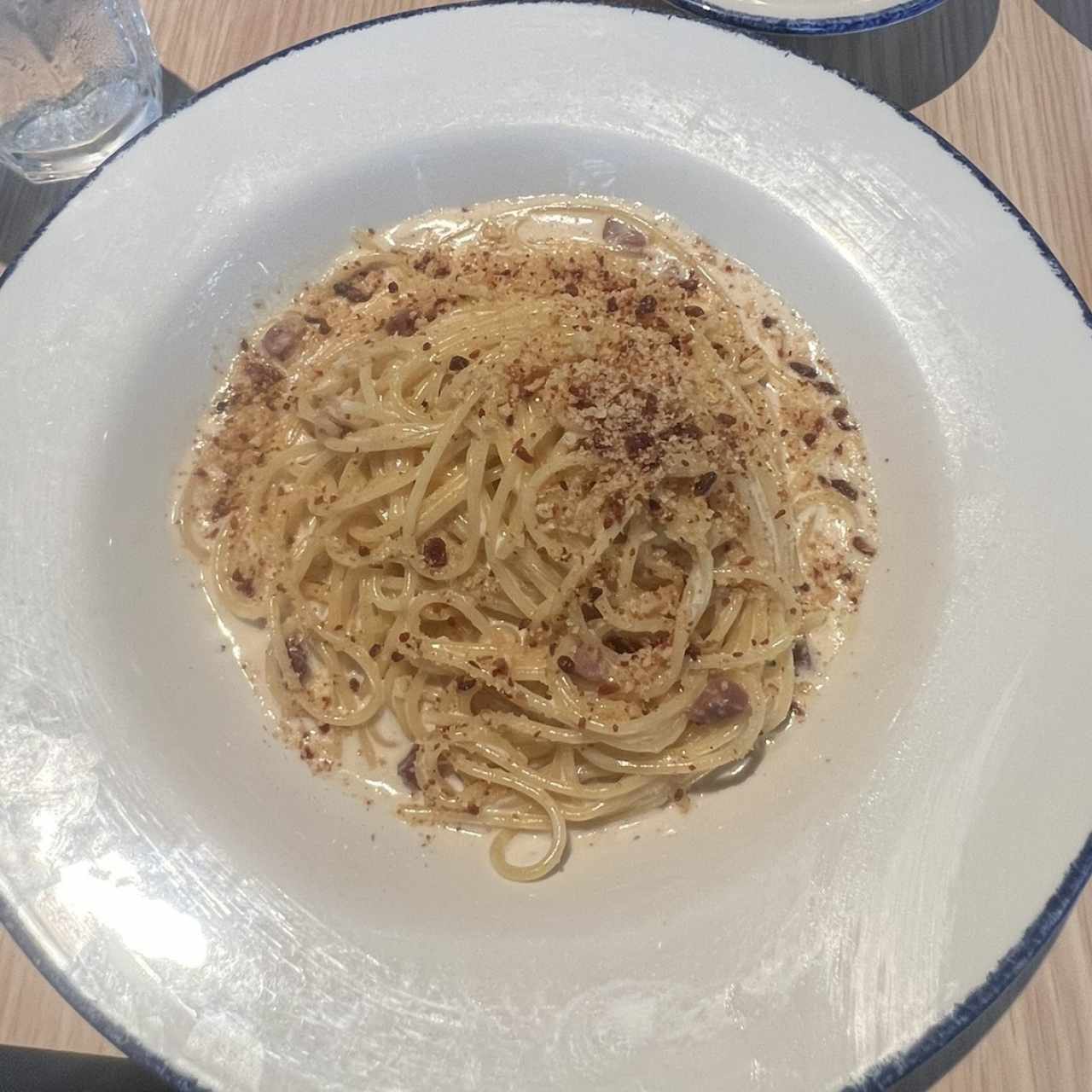 Spaghetti Alfredo e Prosciutto