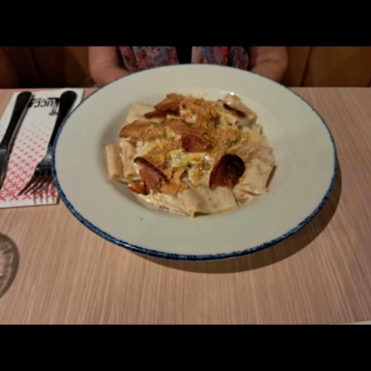 Rigatoni Ni Carbonara Ni Alfredo
