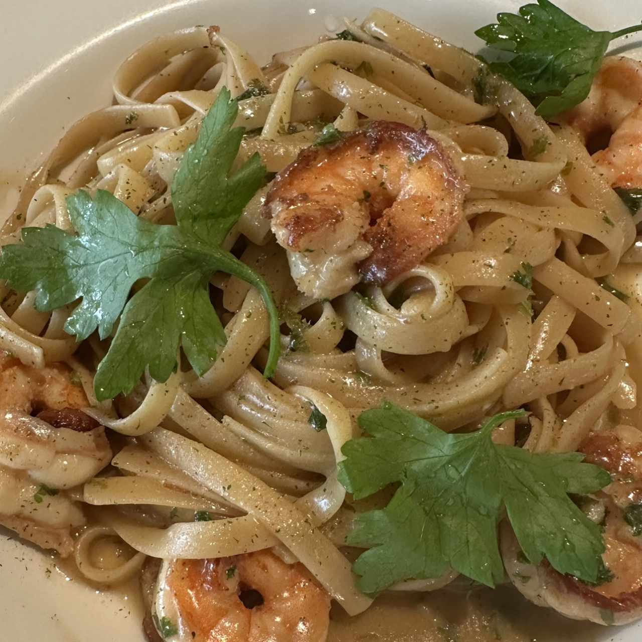 Fetuccini Aglio, Olio E Gamberetti