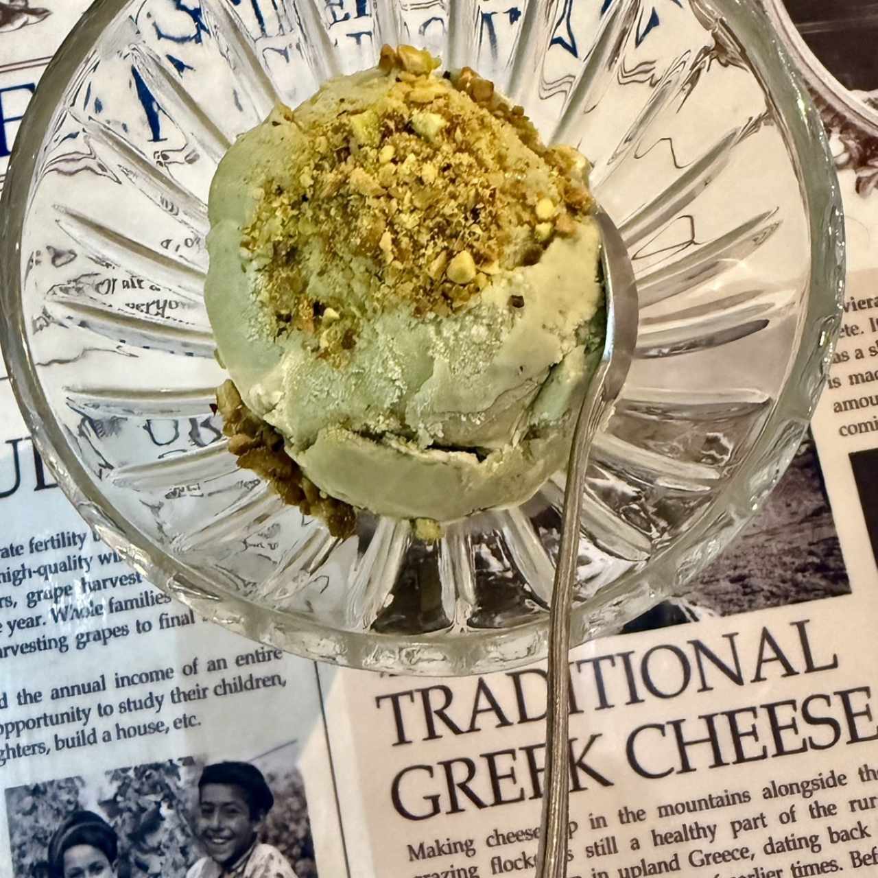 Postres - Helado de Pistacho
