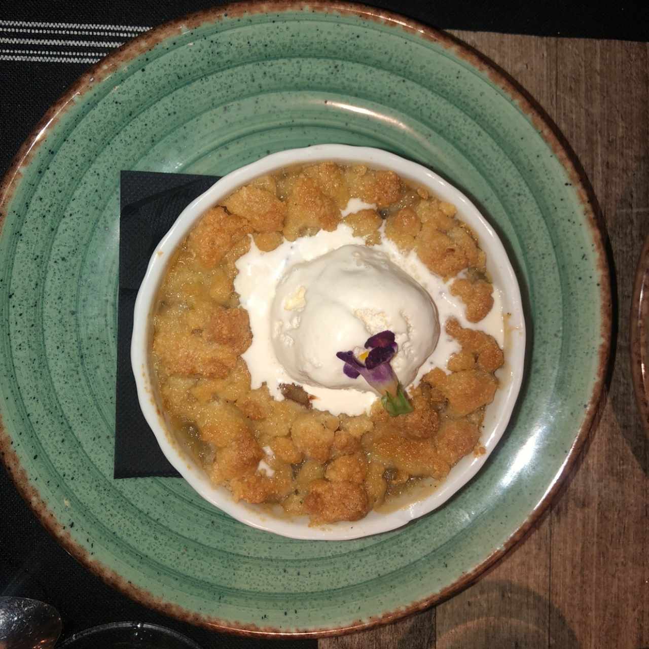 Pie de manzana con helado