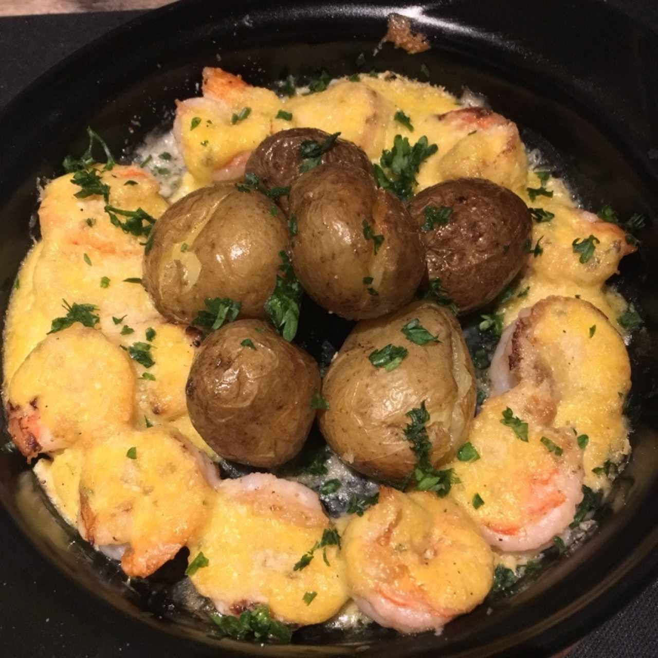 camarones en salsa bernesa