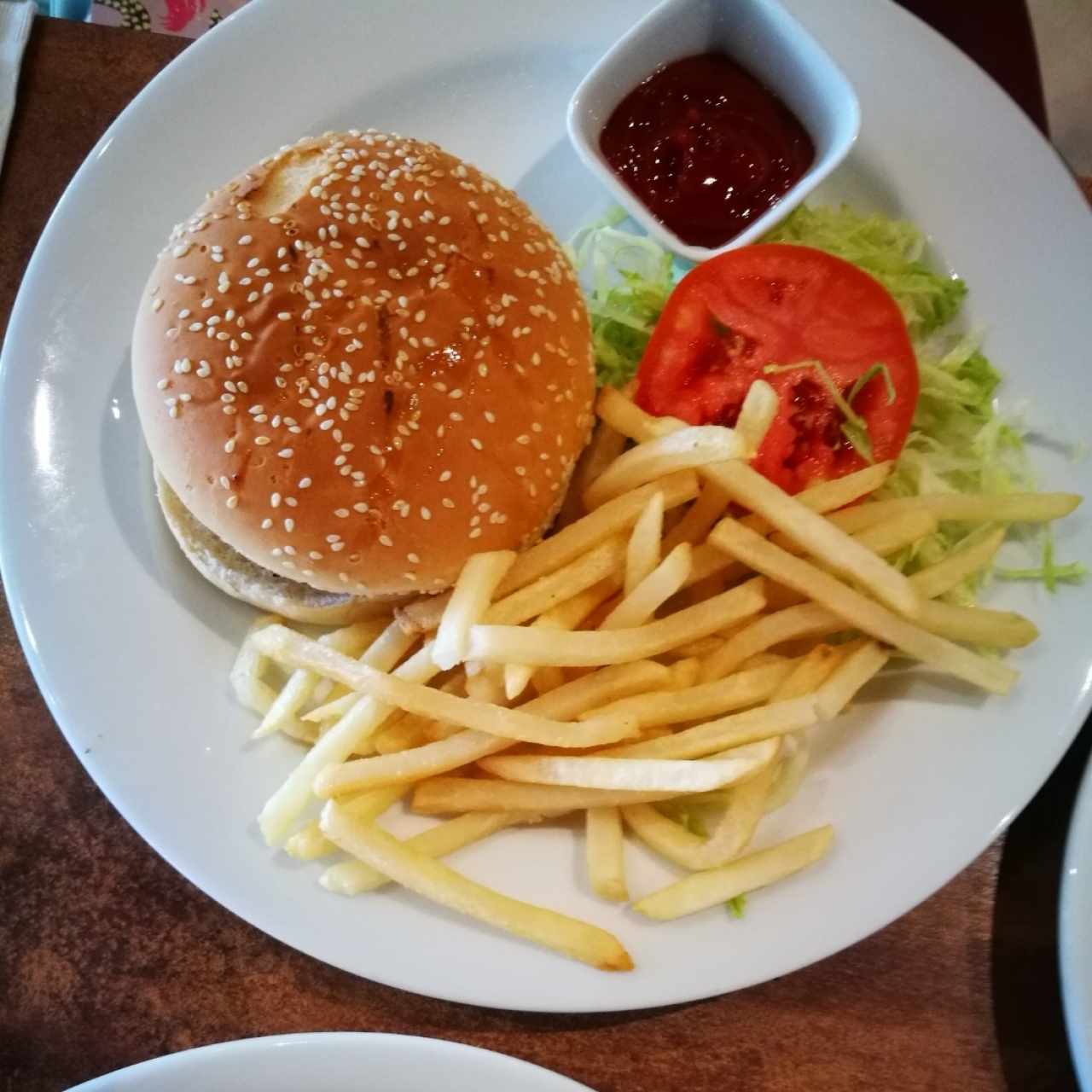 menú de niños Hamburguesas.