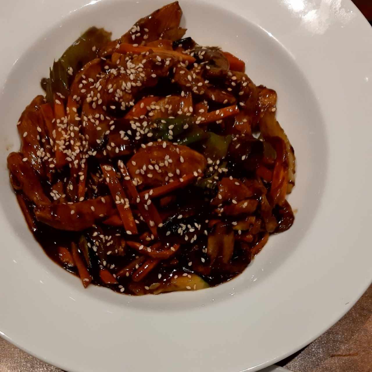 ORIENTAL DE POLLO CON ARROZ BLANCO