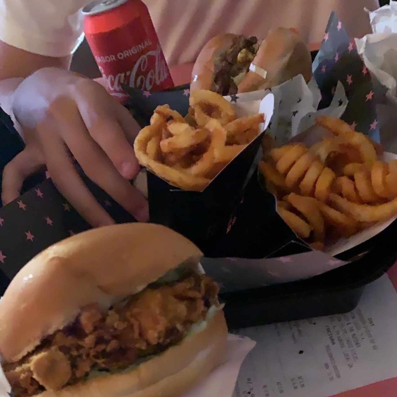 haburguesa doble y sandwich de pollo