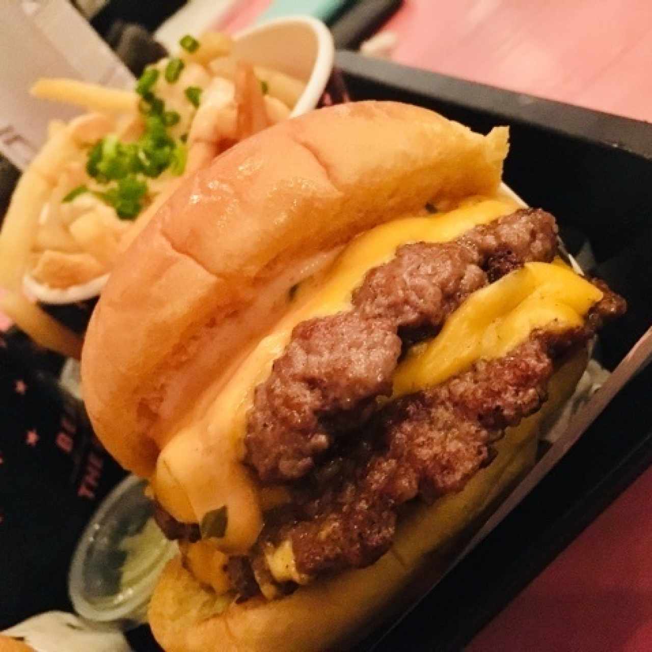 Hamburguesa Doble and Skinny Fries