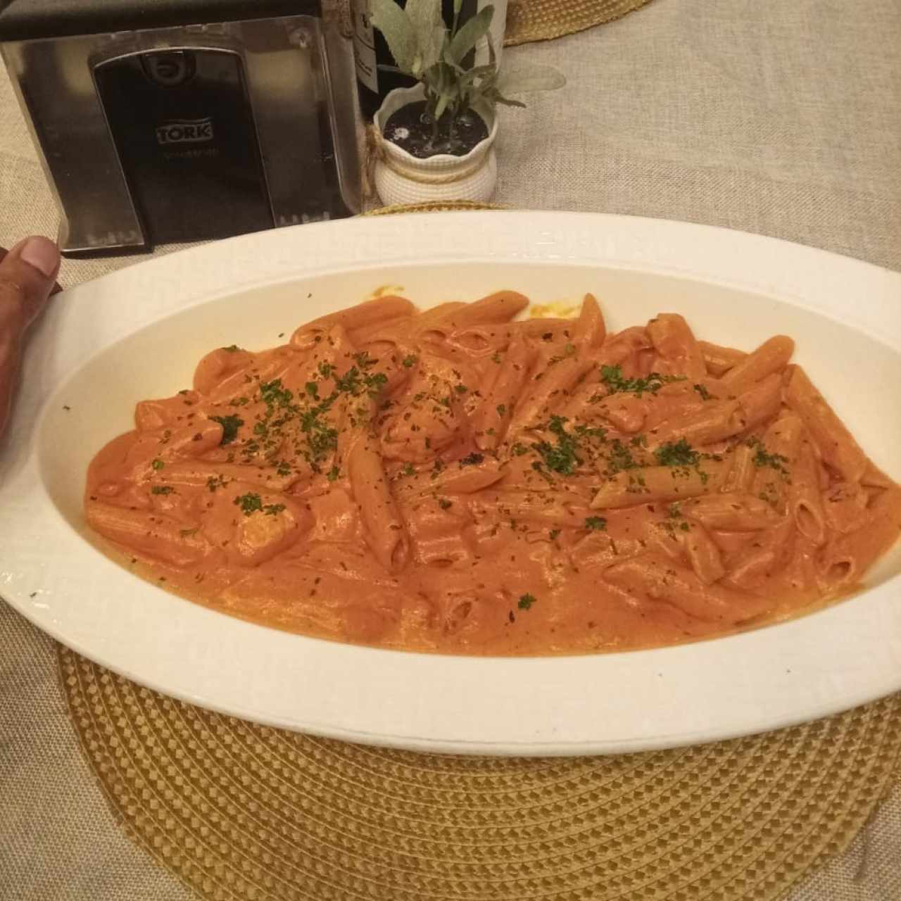 Pennette al Salmón a la Vodka