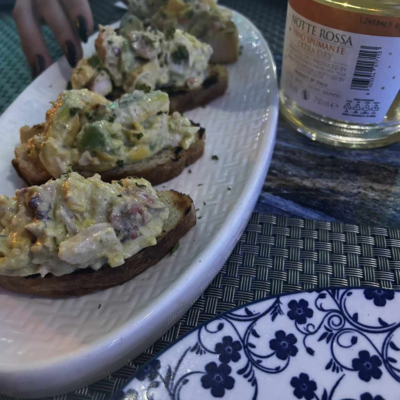 Entrada-Bruschetta de Mariscos