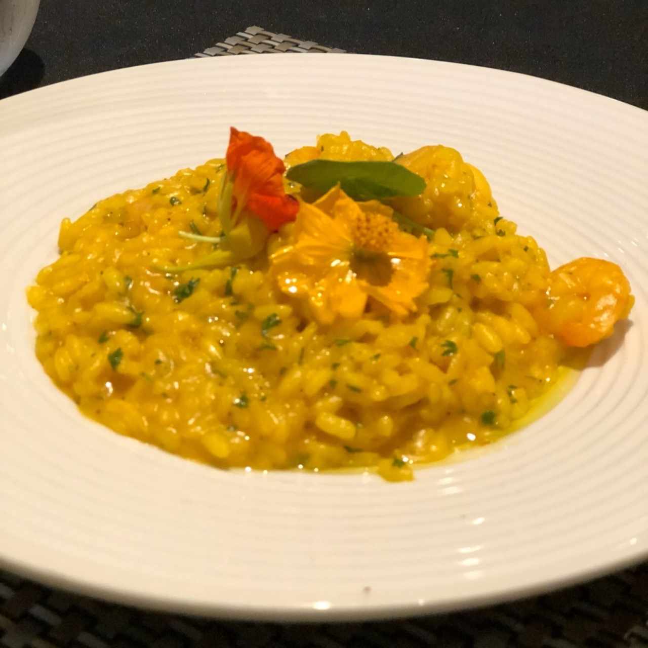 Risotto de camarones