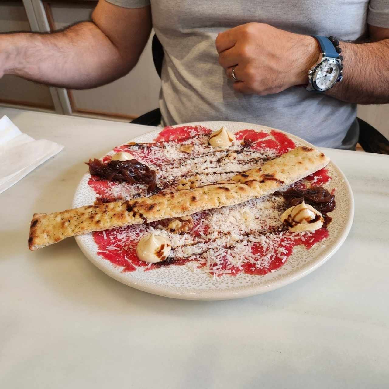 Entradas - Carpaccio de Res sin ARRUGULA