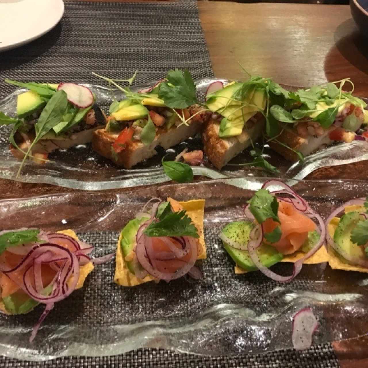 tostadas de salmon
