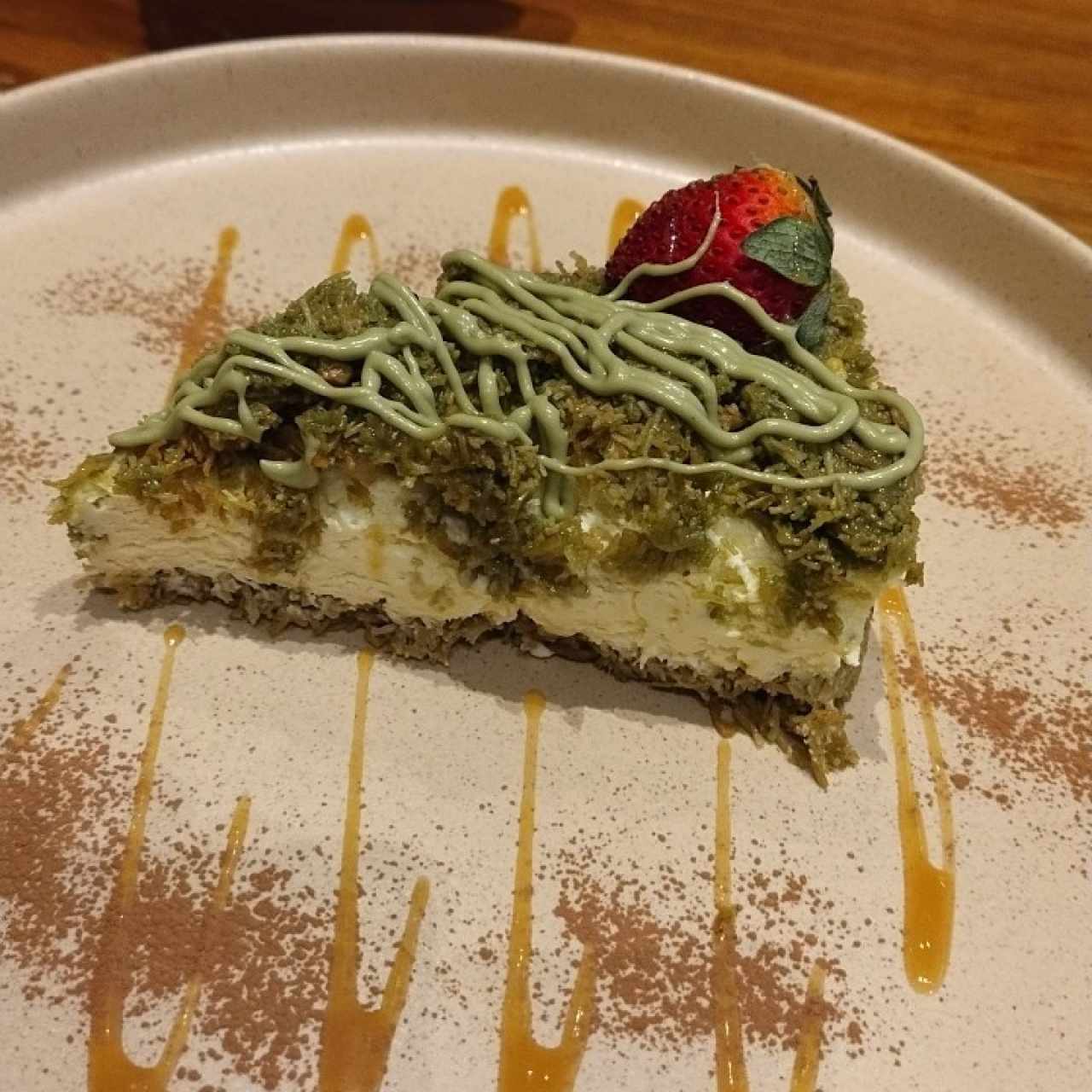 Cheesecake de pistacho sin azúcar 
