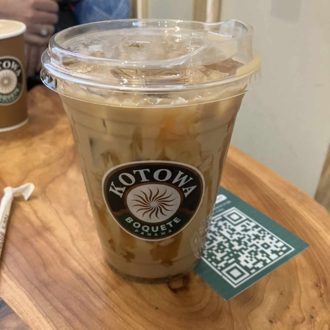Iced caramel latte